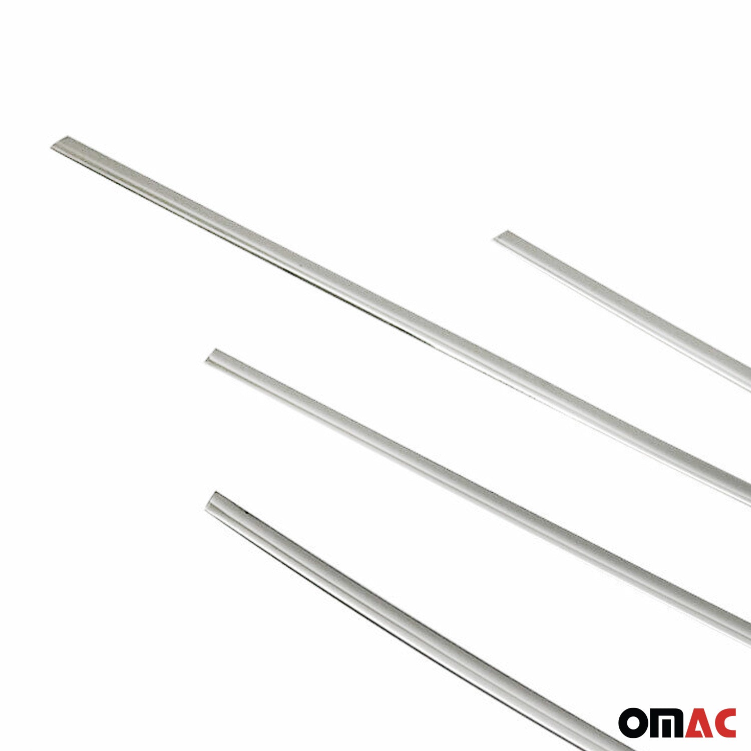 2012-2017 Hyundai Veloster Window Molding Trim Streamer Stainless Steel Silver 4 Pcs