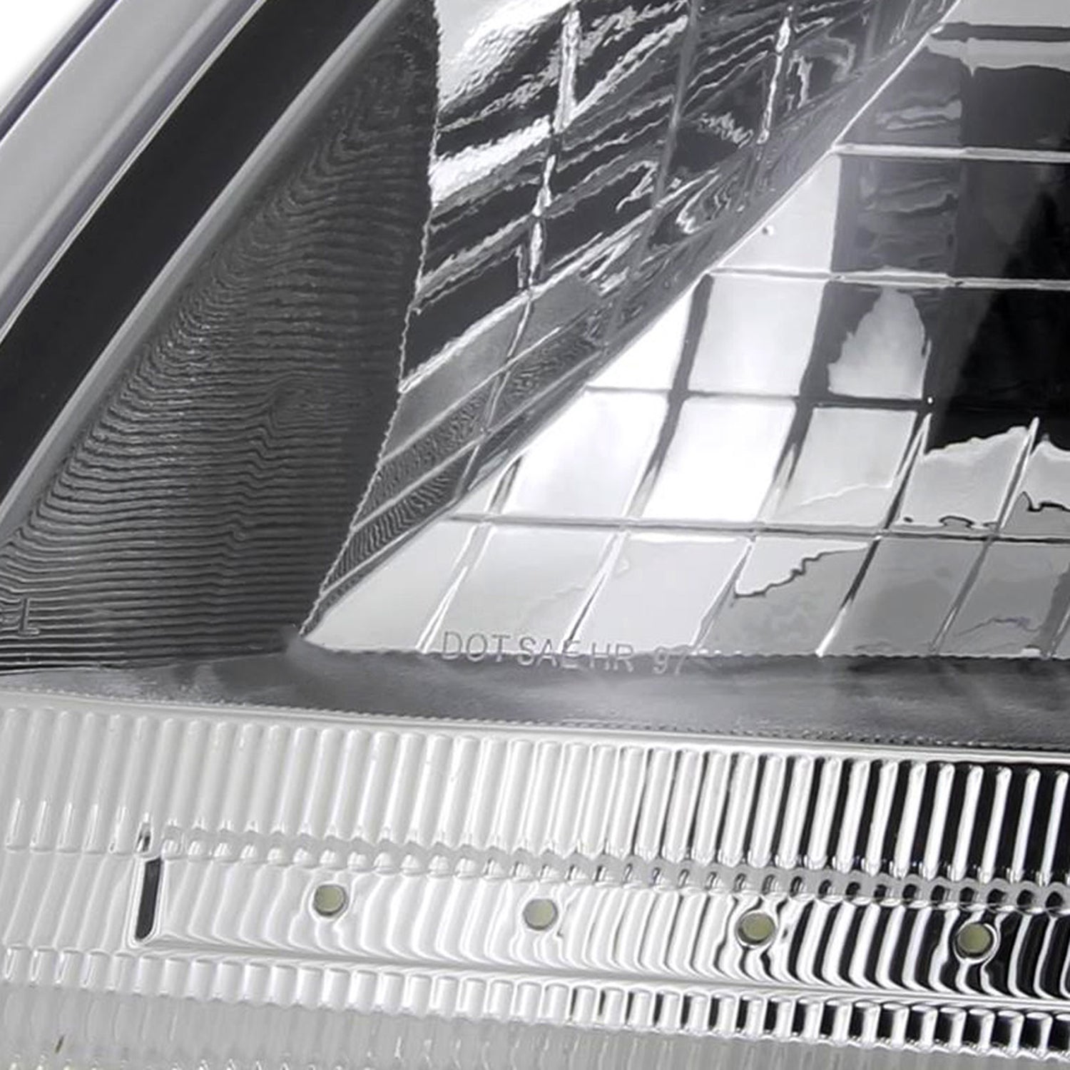 1997-2004 Ford F-150/Expedition Factory Headlights SMD LED Light Strip Chrome