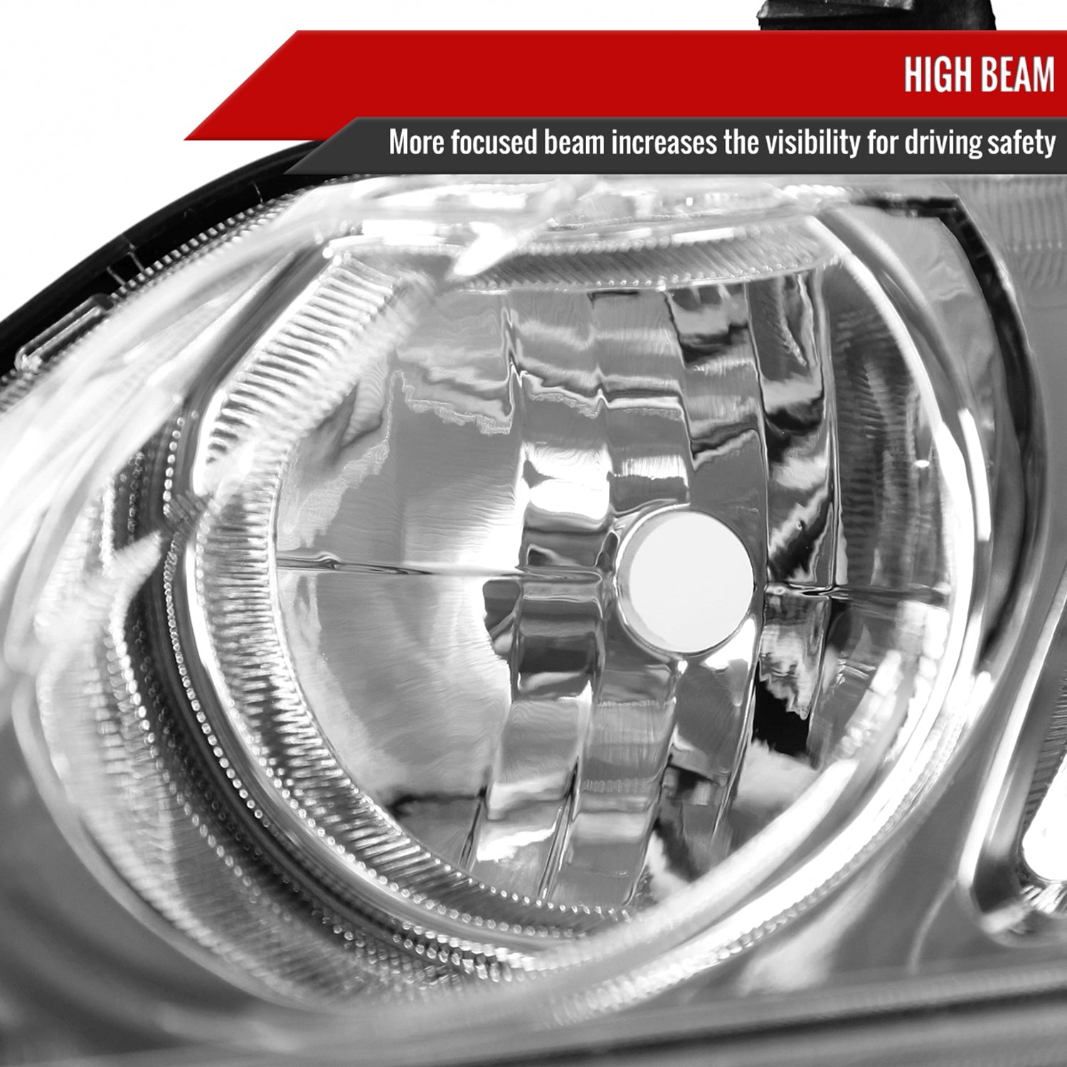 2006-2011 Honda Civic Sedan Crystal Headlights Chrome Housing/Clear Lens