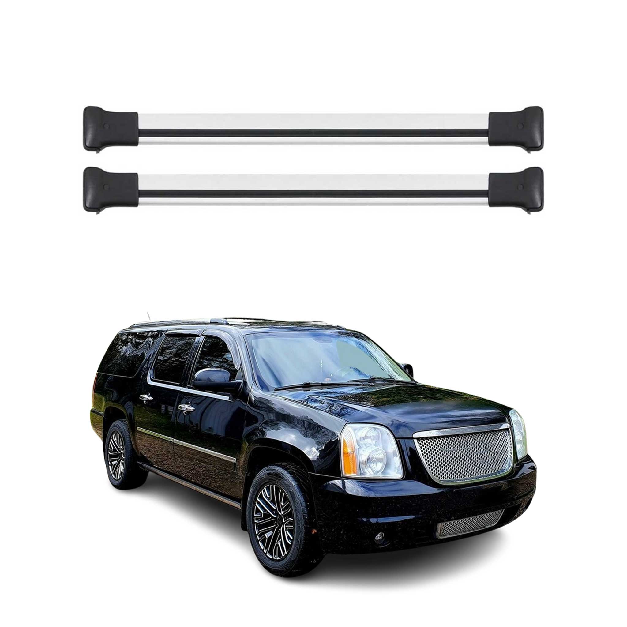 2007-2014 GMC Yukon Roof Rack Cross Bars Silver
