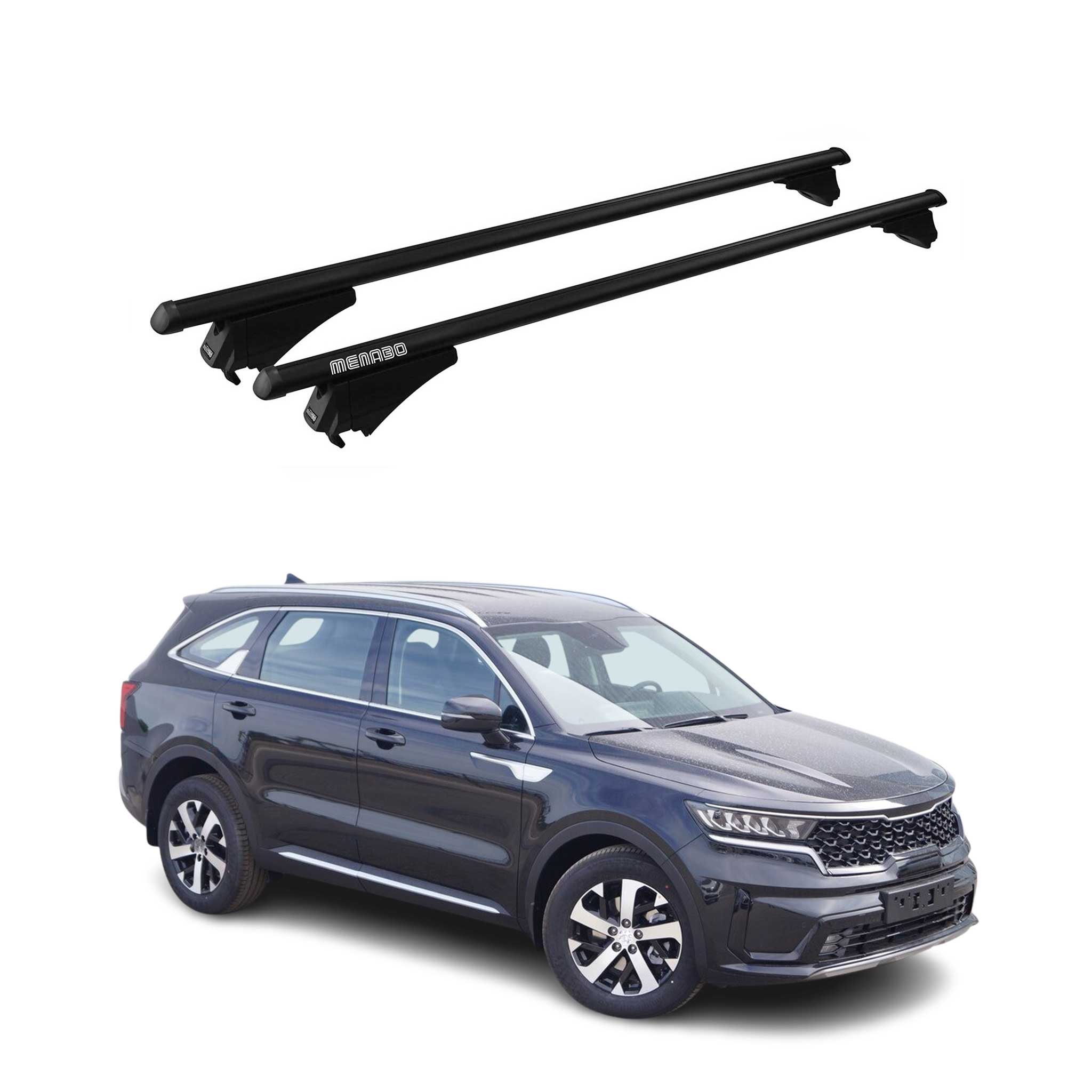 2021-2025 Kia Sorento Hybrid Roof Rack Cross Bars Black
