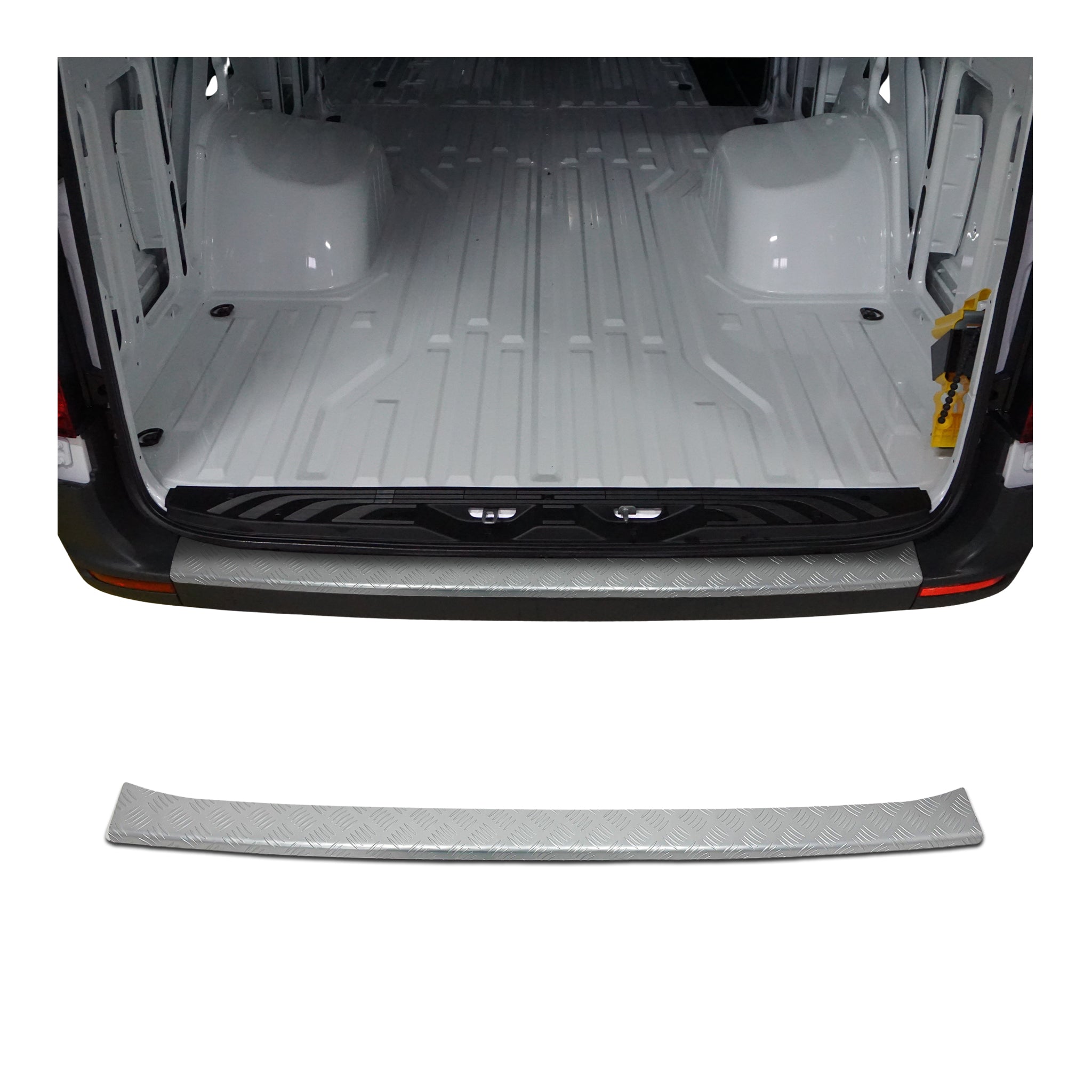 Rear Bumper Sill Cover Guard for Mercedes Sprinter W907 2019-2026 Aluminium Grey