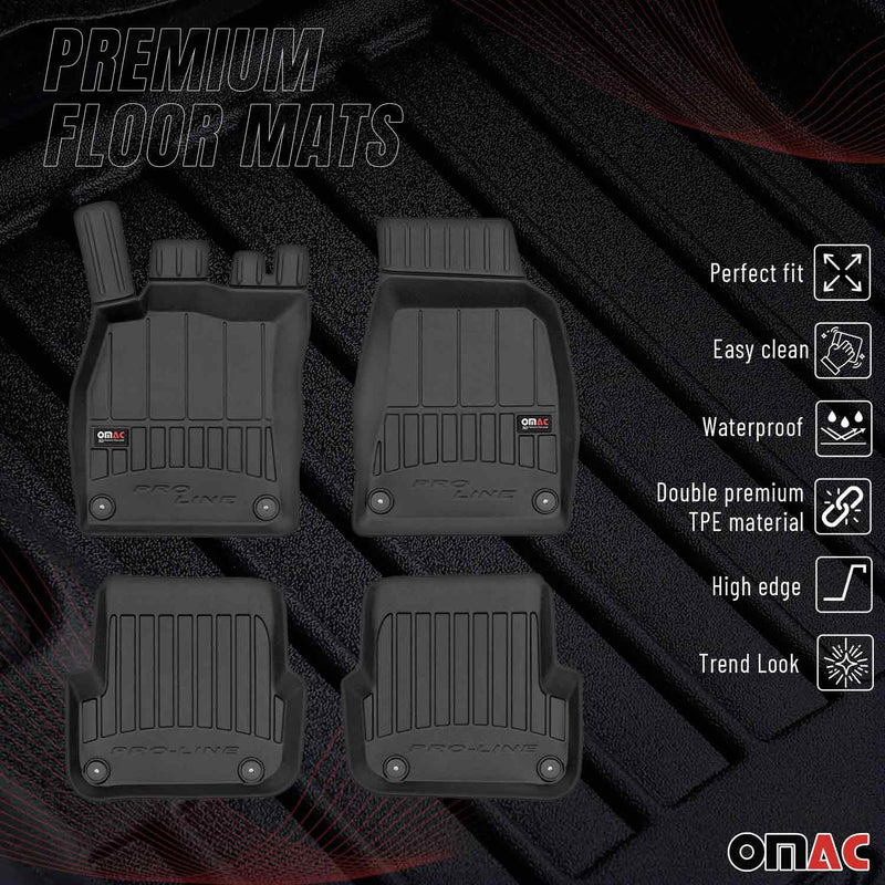 2008-2011 Audi A6 Facelift Premium Floor Mats Liners Full Set All Weather Heavy Duty