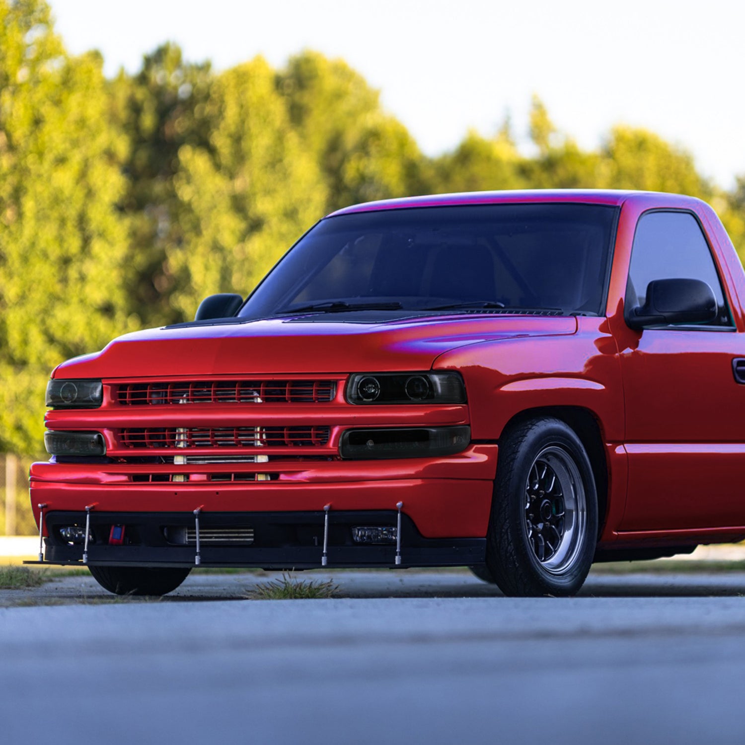 1999-2002 Chevy Silverado/ Tahoe Suburban Headlights Bumper Lights Black Smoke