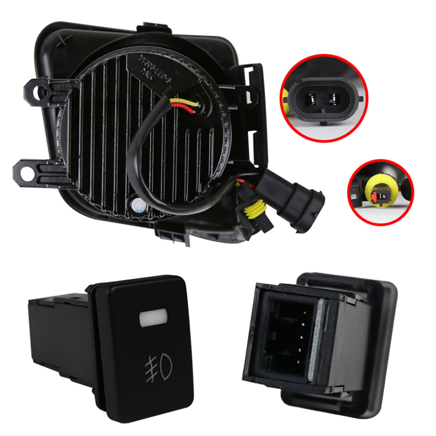 2014-2018 Toyota Tundra SMD LED Projector Fog Lights Kit Chrome/Clear Lens