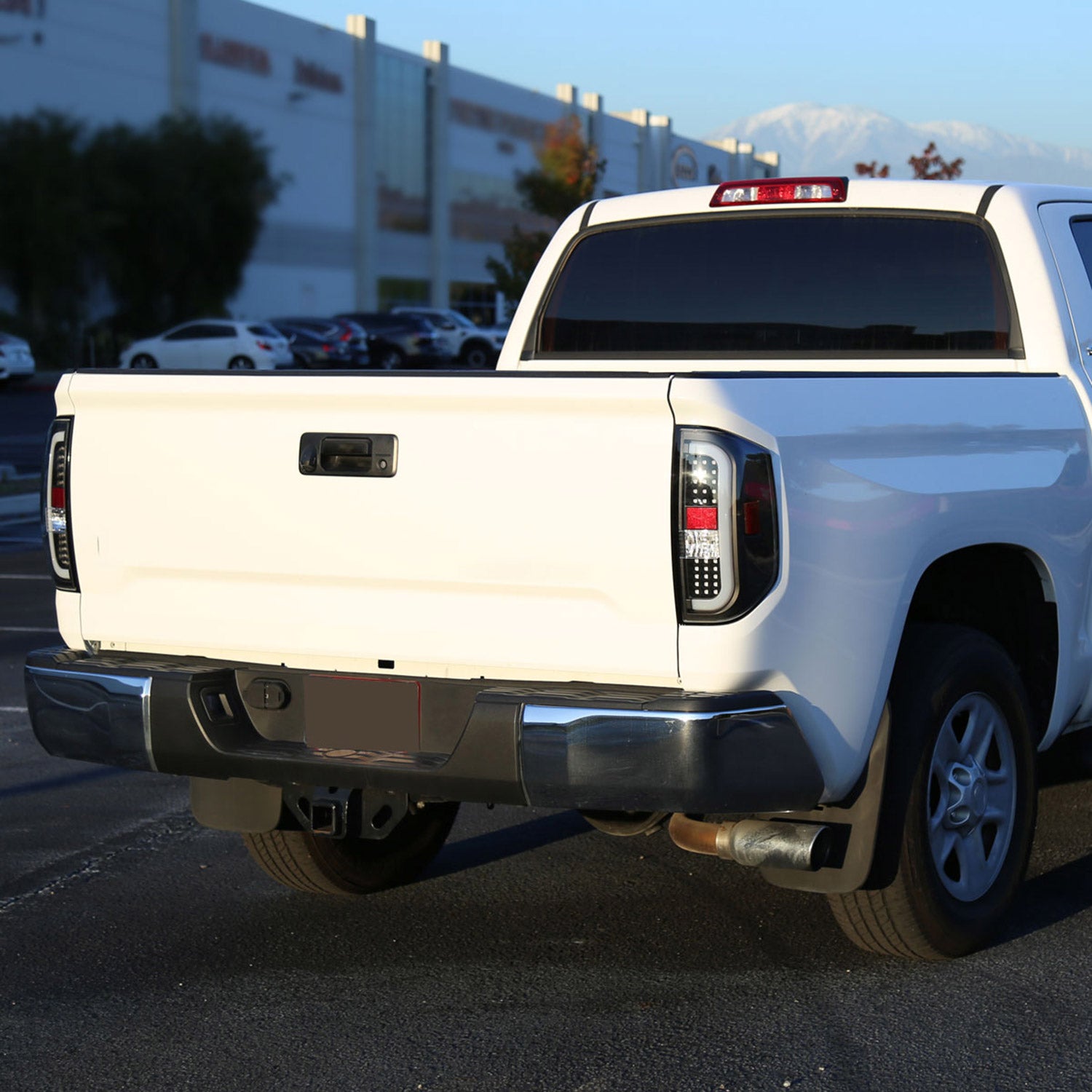 2014-2021 Toyota Tundra Sequential LED Tail Lights Matte Black/Clear Lens