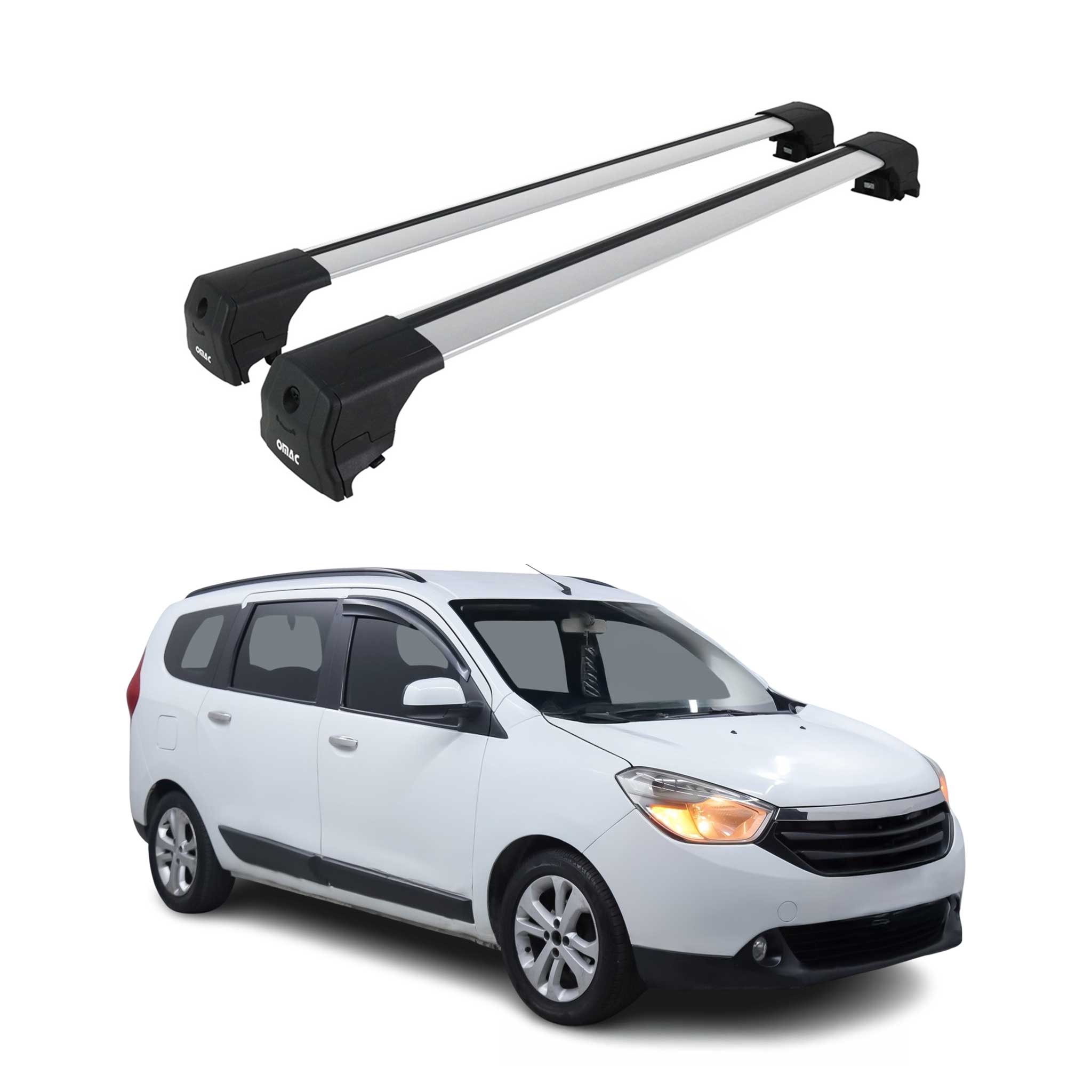 2016-2023 Fiat 500X Roof Rack Cross Bars Silver