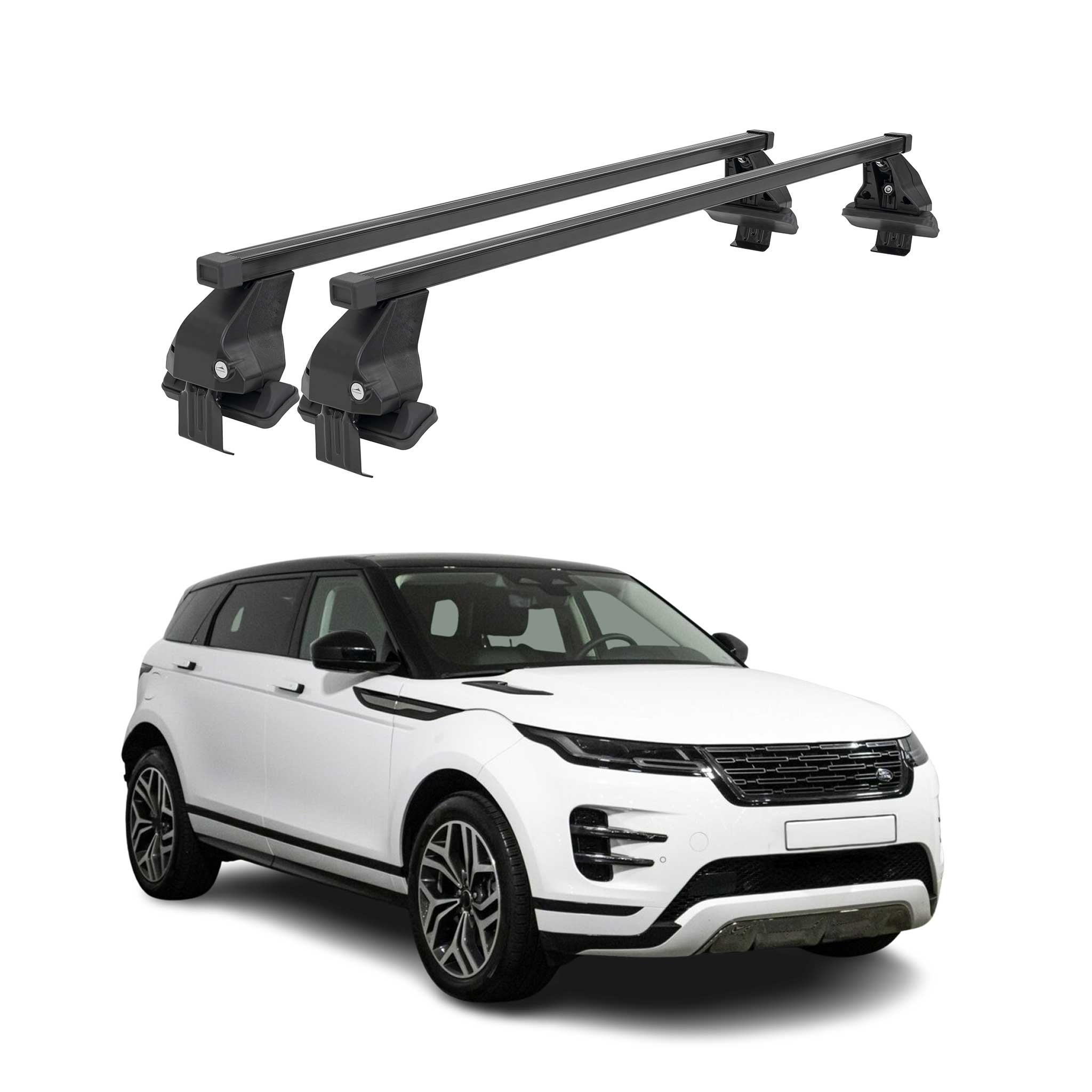 2020-2026 Land Rover Range Rover Evoque Roof Rack Cross Bars Black