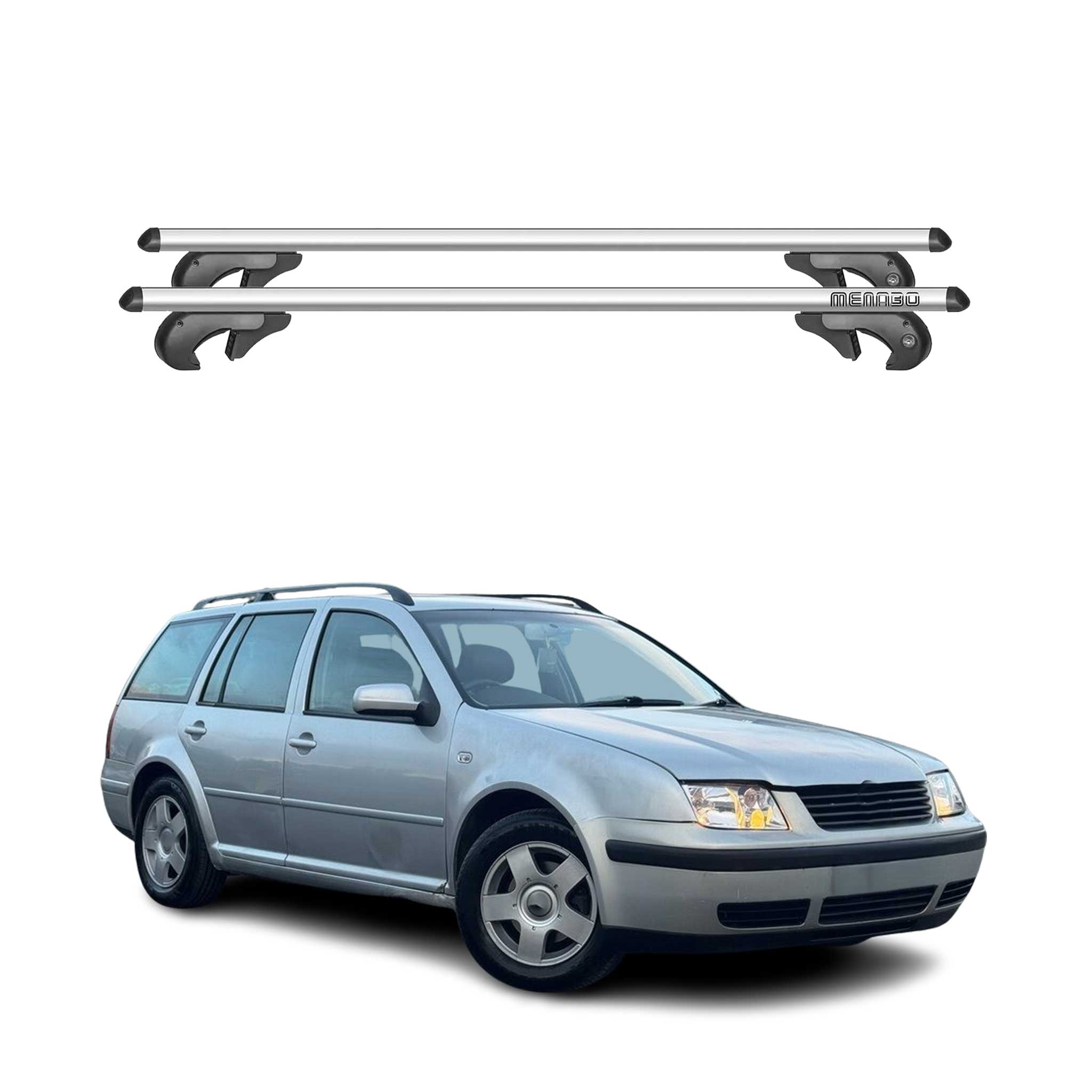 2000-2005 VW Jetta A4 Roof Rack Cross Bars Silver