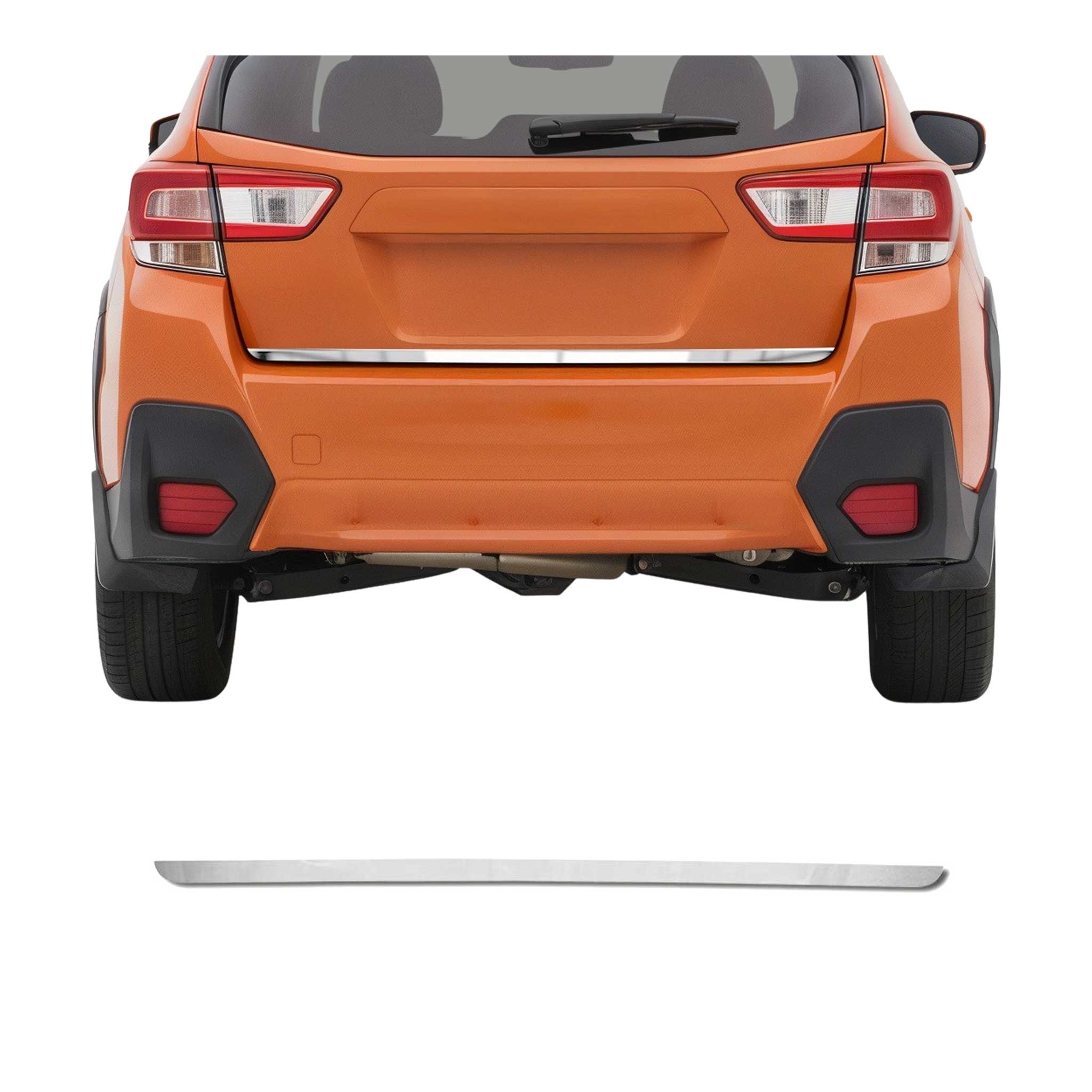 2018-2023 Subaru Crosstrek Rear Trunk Molding Trim Stainless Steel Silver