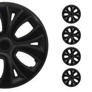 ColorFlex Hub Caps Wheel Cover 14" Black Matt & Black Full Set 4 pcs.