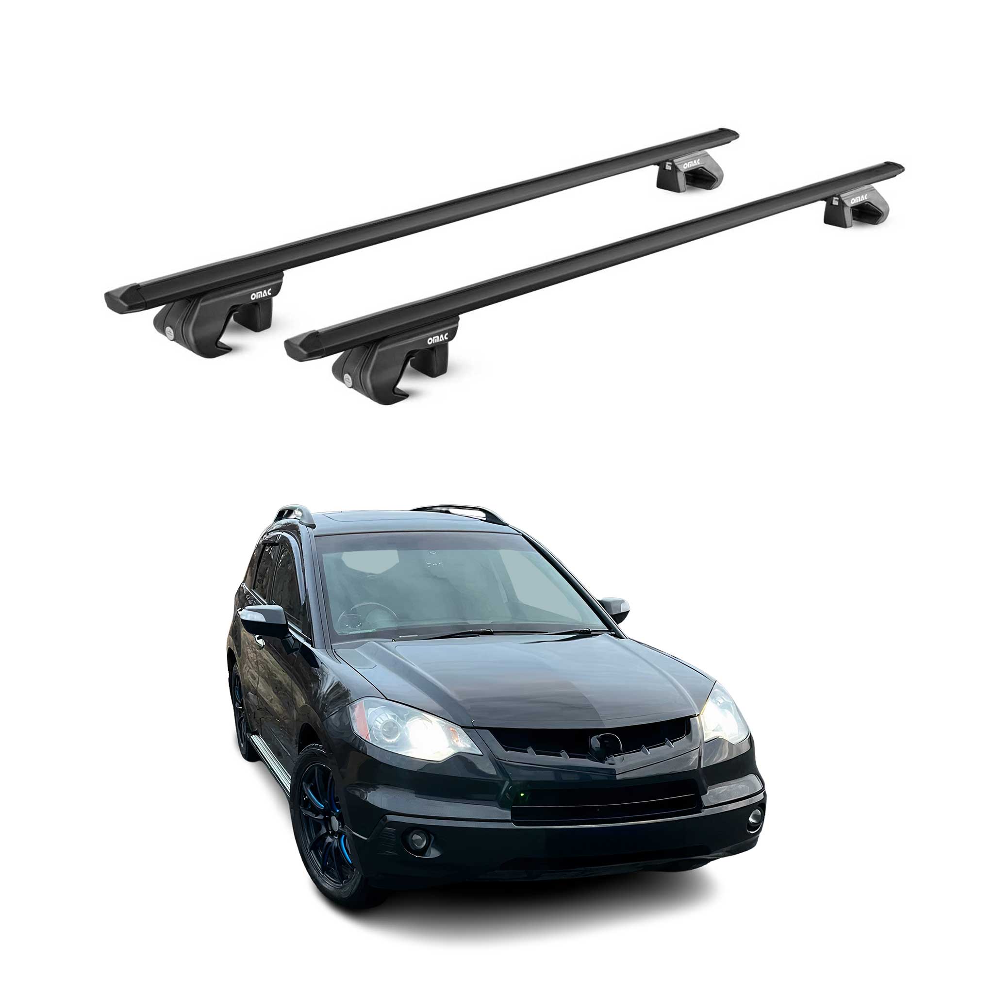 2007-2018 Acura RDX Roof Rack Cross Bars Black Luggage Carrier 2 Pcs