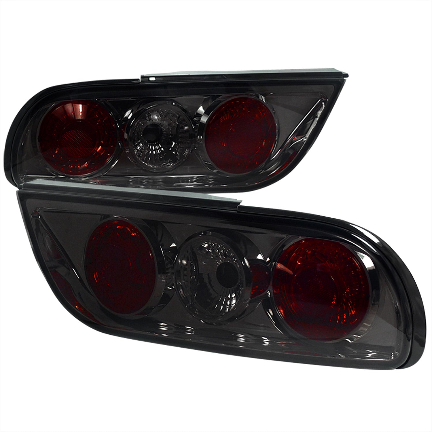 1989-1994 Nissan 240SX S13 Hatchback Tail Lights Chrome Housing/Smoke Lens