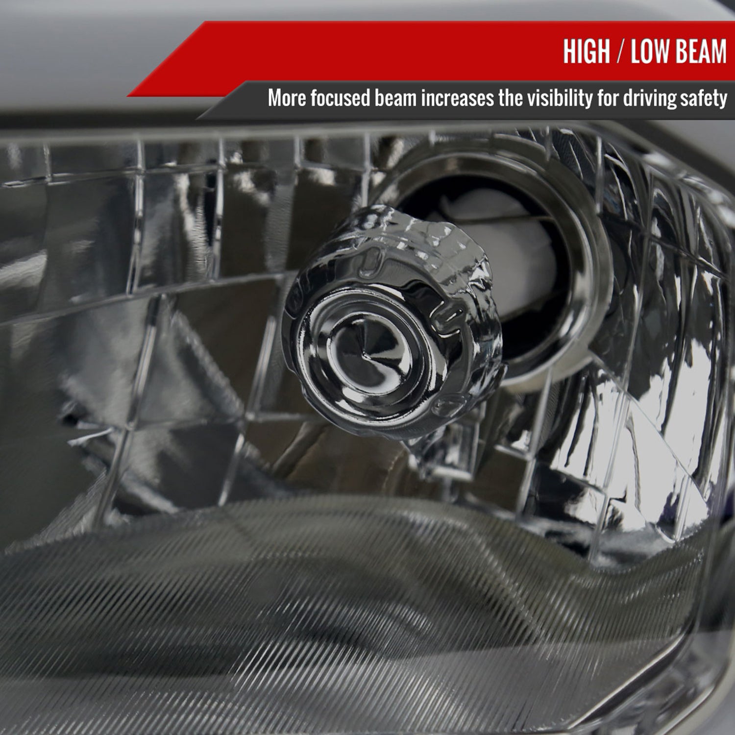 2012-2015 Toyota Tacoma LED Bar Headlights Amber Reflector Chrome/Light Smoke