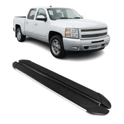 2007-2019 Chevy Silverado / GMC Sierra 1500 2500HD 3500HD CrewCab Running Boards Side Step Nerf Bars Alu Black Silver