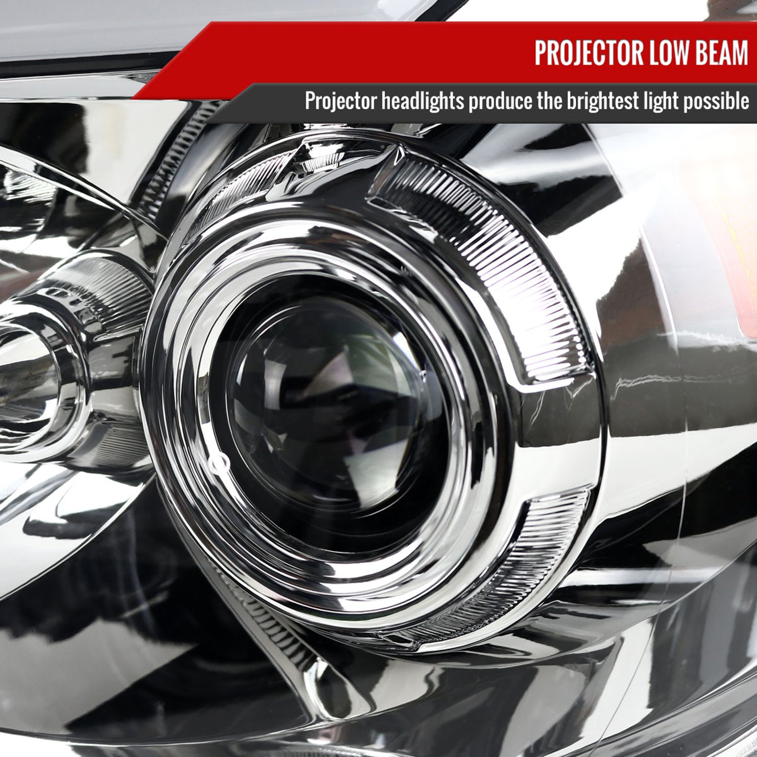 2005-2011 Toyota Tacoma LED Bar Projector Headlights Turn Signal Lights Chrome