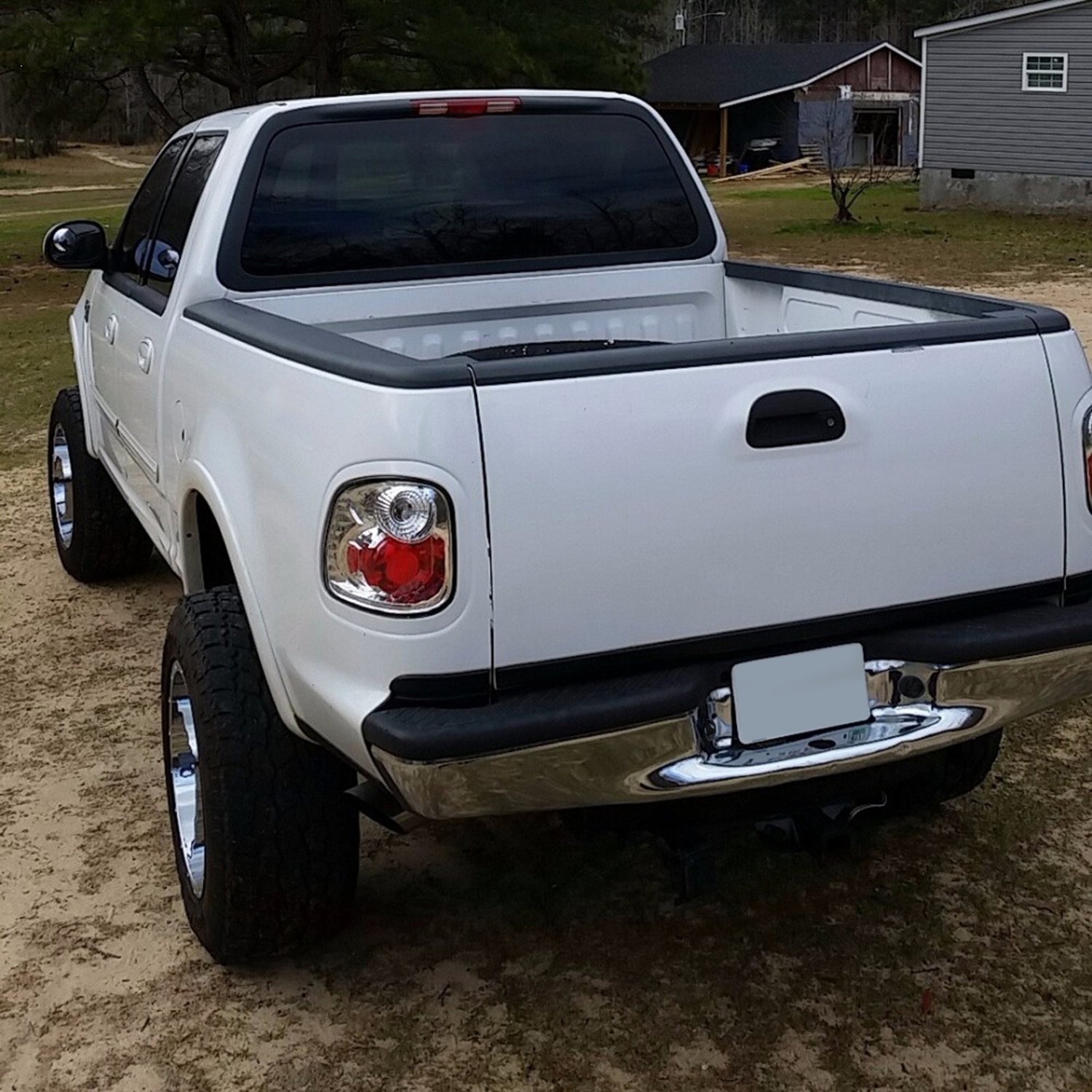 2001-2014 Ford F-150 Rear LED License Plate Lights Glossy Black/Smoke Lens