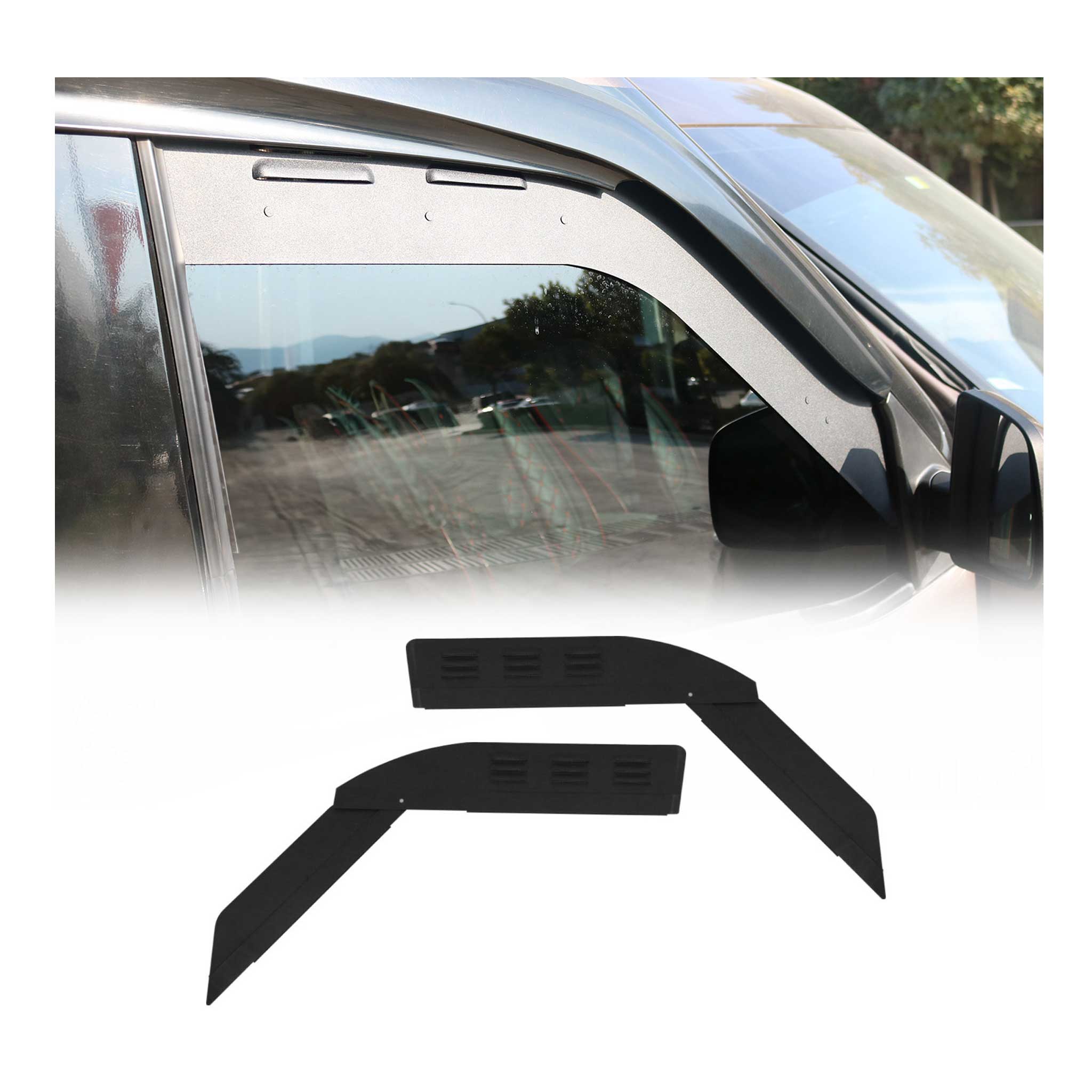 1993-2003 VW Eurovan Car Ventilation Window Air Vent Aluminium Black 2 Pcs