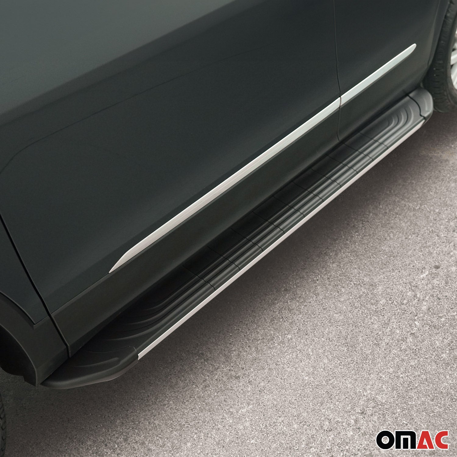 Side Step Nerf Bars Running Board for Volkswagen Tiguan 2018-2024 Black Gray 2x
