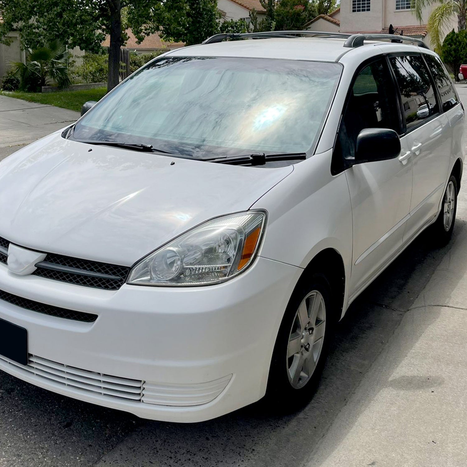 2004-2005 Toyota Sienna Driver Side Factory Headlights Amber Reflector Chrome