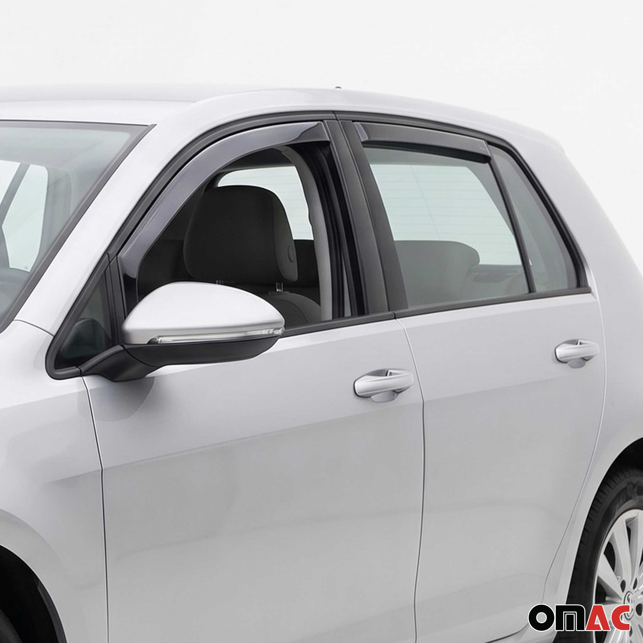 2015-2021 VW Golf Mk7 Window Visor Vent Rain Deflector 4Pcs Smoke