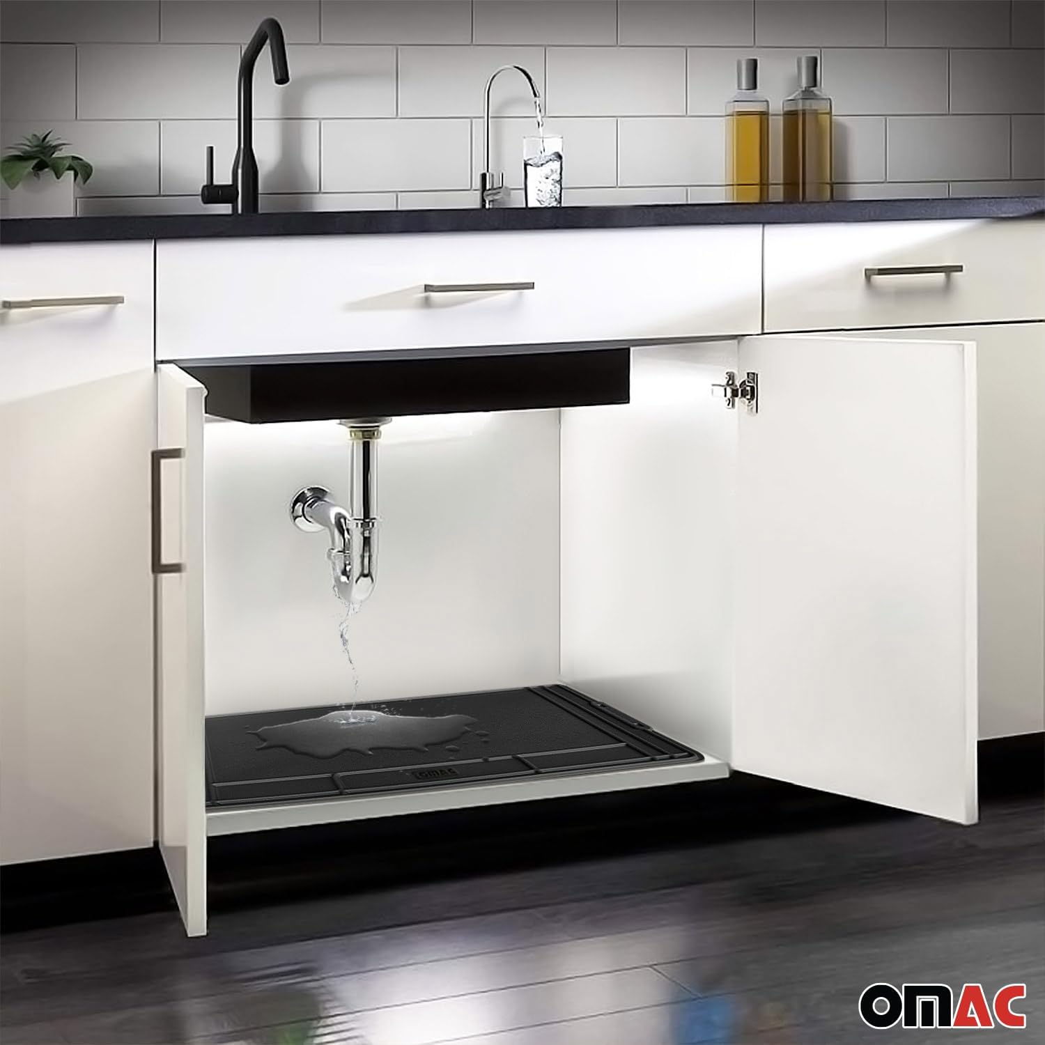 All Weather Shoe Boot Tray Water Resistant Under Trash Can Rubber Mat Durable