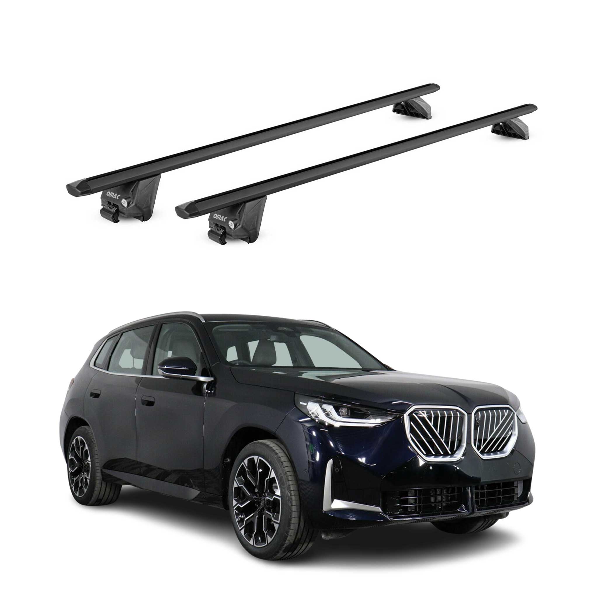 Roof Rack Cross Bars Luggage Carrier fits Flush Rail for BMW X3 G45 2025 Black