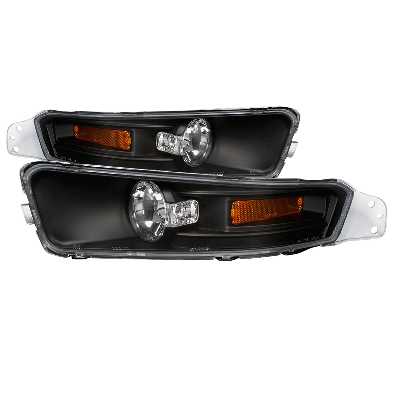2005-2009 Ford Mustang Factory Style Bumper Lights Matte Black/Clear Lens