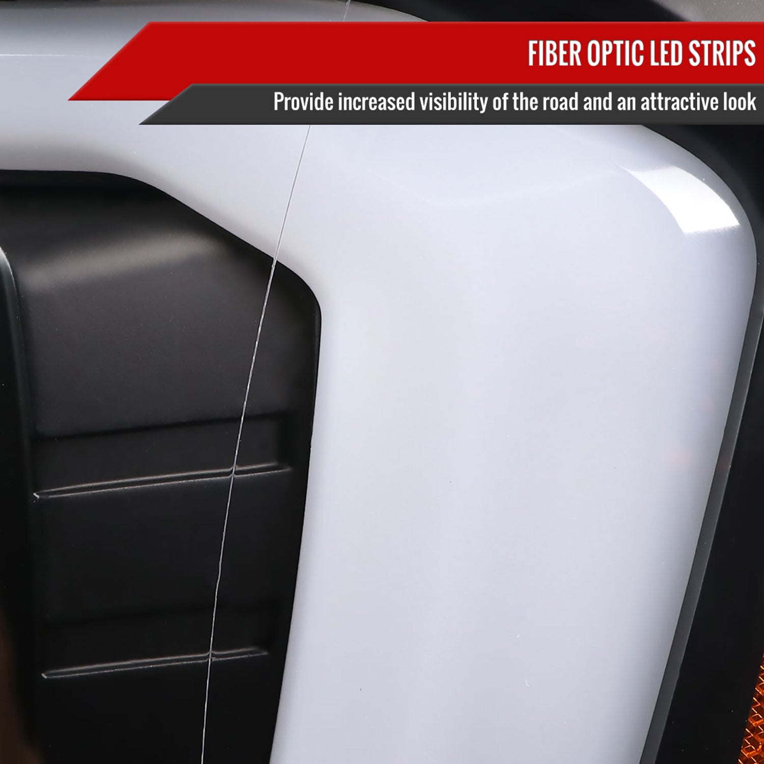 2007-2013 GMC Sierra 1500 1500HD 2500HD 3500HD LED C-Bar Headlights Black