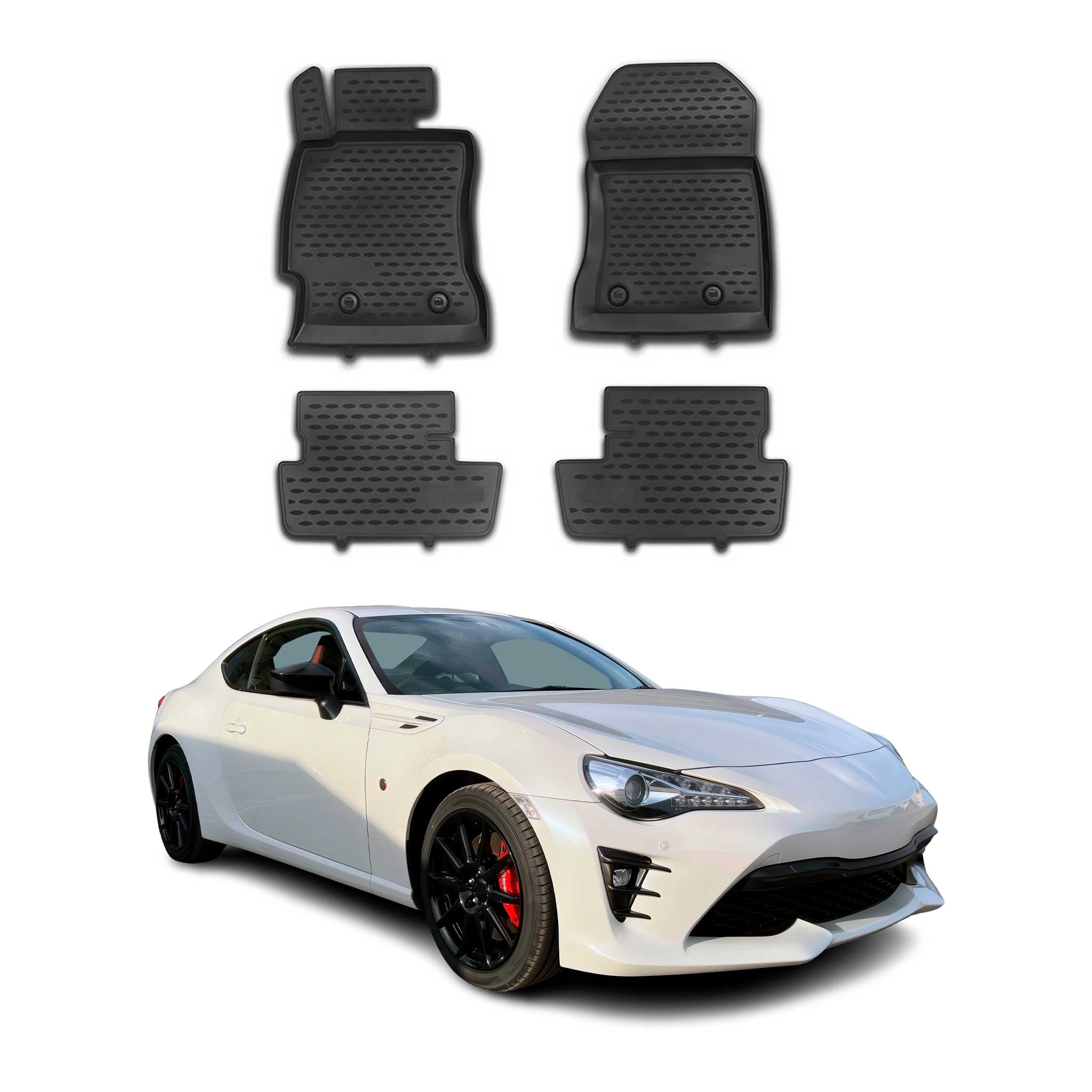 2013-2016 Scion FR-S Floor Mats Liners Full Set All Weather Black