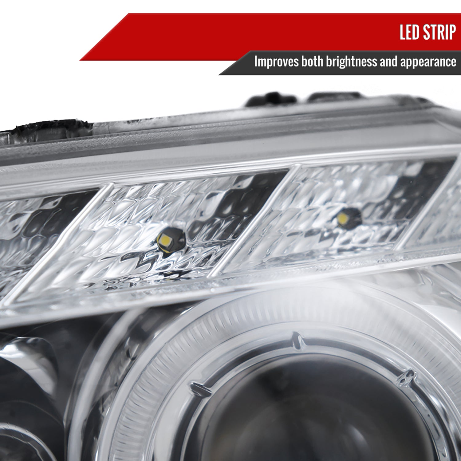 2004-2013 BMW E81 E82 E87 E88 Dual Halo Projector Headlights LED Light Chrome