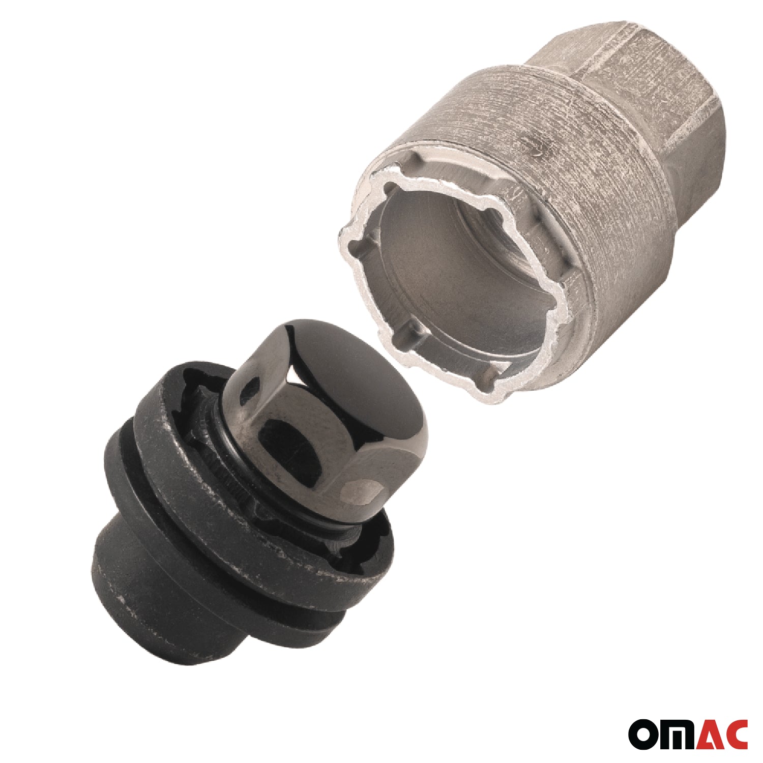 Wheel Lock Kit for LEXUS ES NX RX5 UX M12X1,5 Nut Chromed Black 4Locks & 1Key