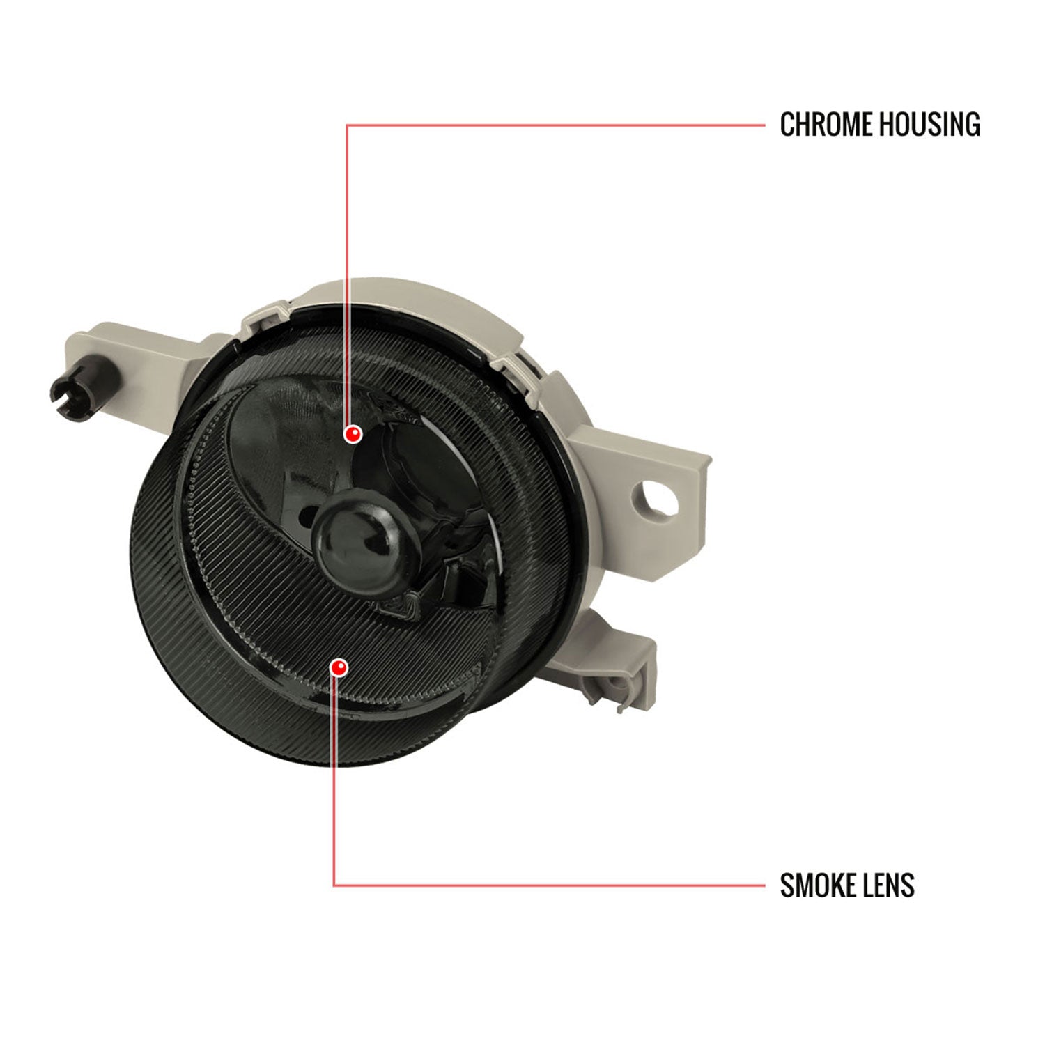 1993-1997 Honda Civic Del Sol Fog Lights Chrome Housing/Smoke Lens