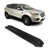 2013-2019 Ford Escape Running Boards Side Steps Silver & Black
