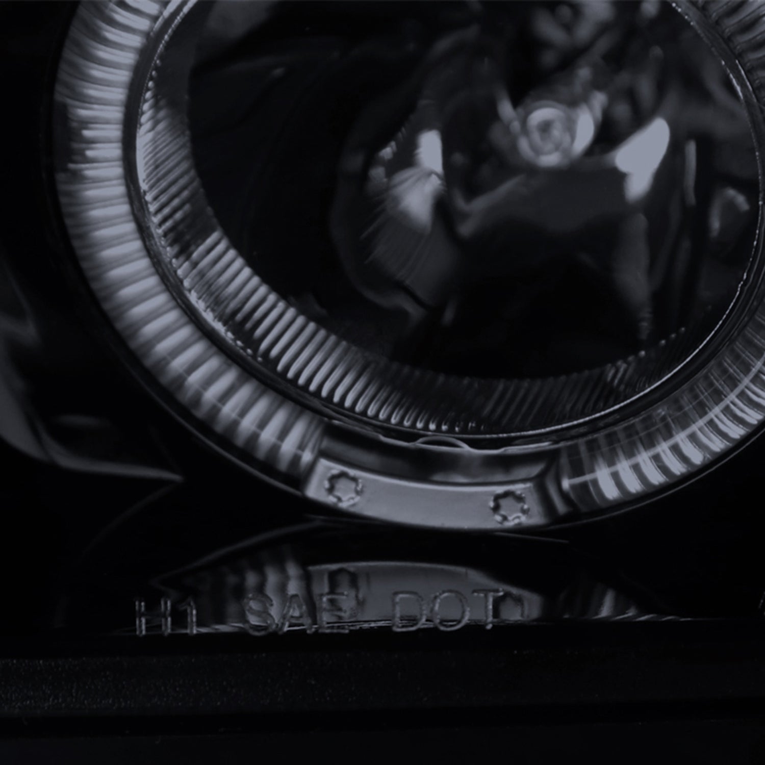 1996-1999 Audi A4 Dual Halo Projector Headlights Glossy Black/Smoke Lens