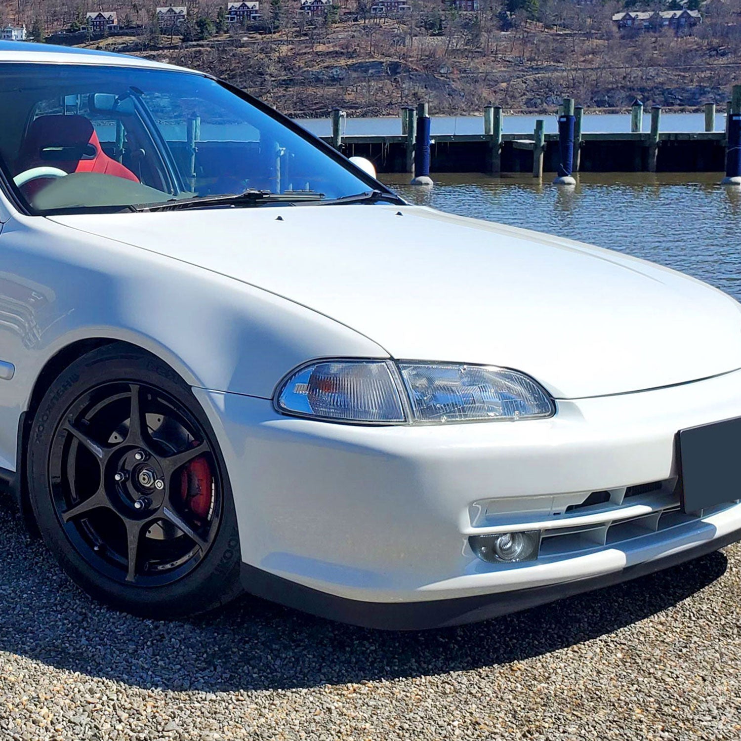 1992-1995 Honda Civic Sedan H3 Fog Lights Kit Switch & Wiring Harness Chrome