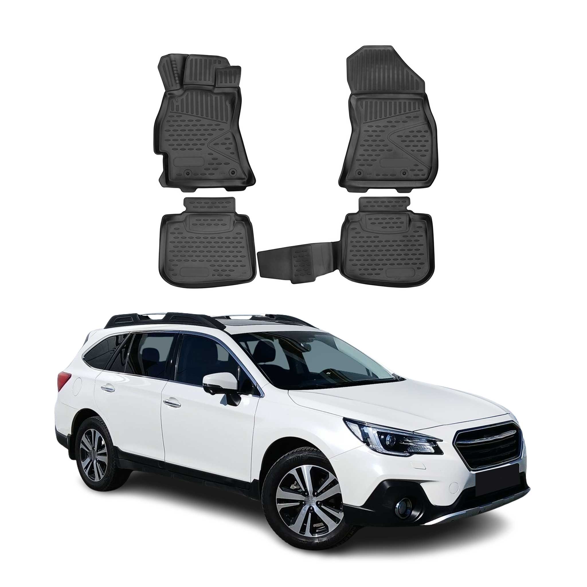 2015-2019 Subaru Outback Wagon Floor Mats Liner TPE All-Weather 4 Pcs ...