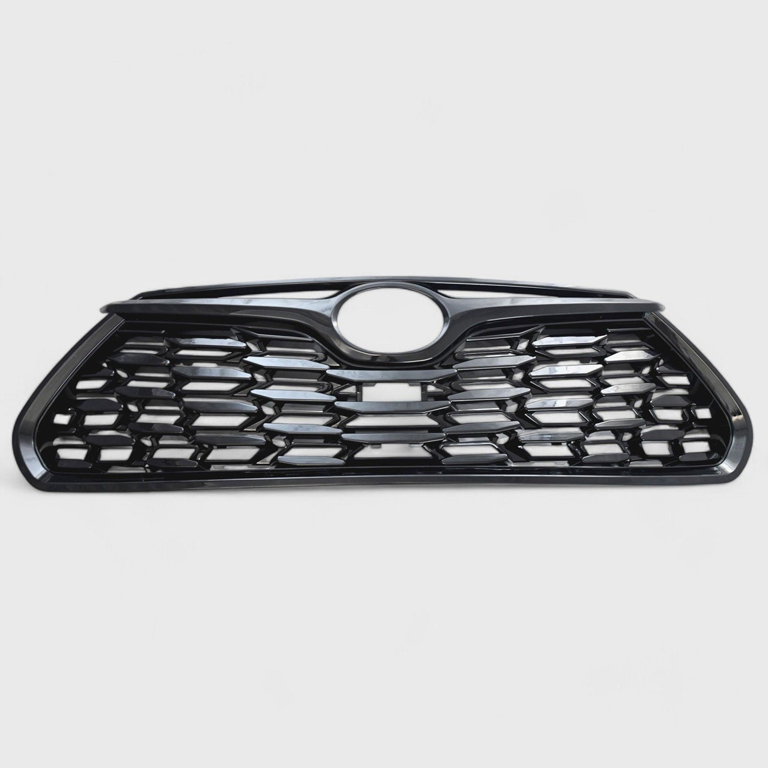 2020-2024 Toyota Highlander Grille Overlay Gloss Black 1Pcs ABS Plastic
