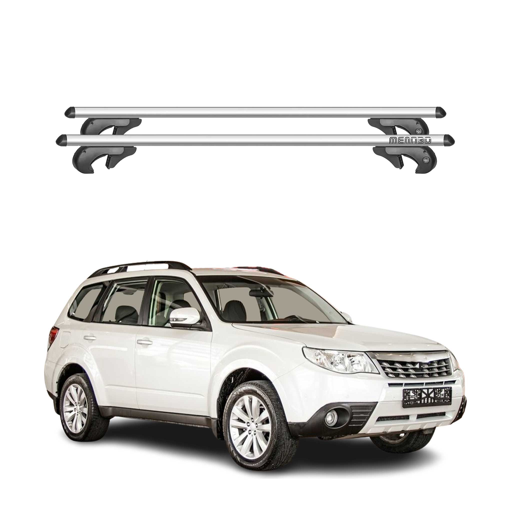 2009-2013 Subaru Forester Roof Rack Cross Bars Silver