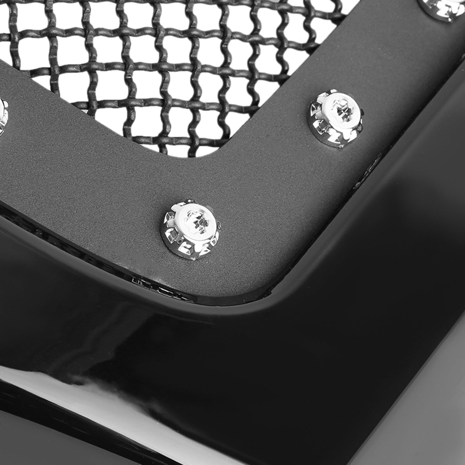 2005-2007 Ford F-250/350/450/550/Excursion Black ABS Rivet Grille w/Steel Mesh