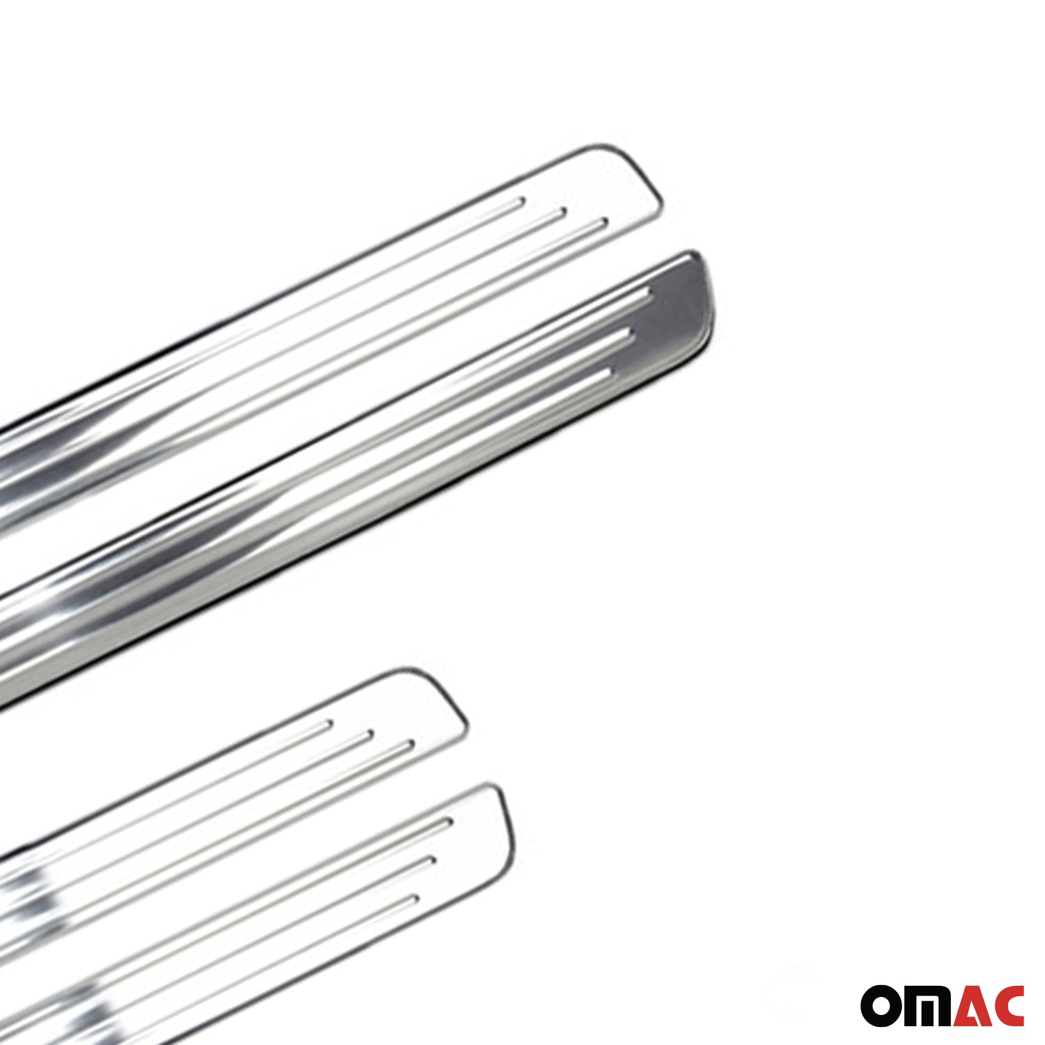 2018-2024 VW Tiguan Door Sill Scuff Plate Scratch Protector Stainless Steel Silver 4x