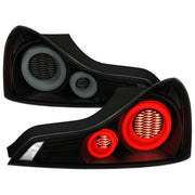 For Infiniti G37 2008-13 / Q60 Coupe 2014-15 LED Tail Lights Switchback Sequential Turn Signals Black Housing Smoked Lens