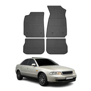 1996-2001 Audi A4 Sedan Wagon Floor Mats Liners Full Set All Weather Rubber Black