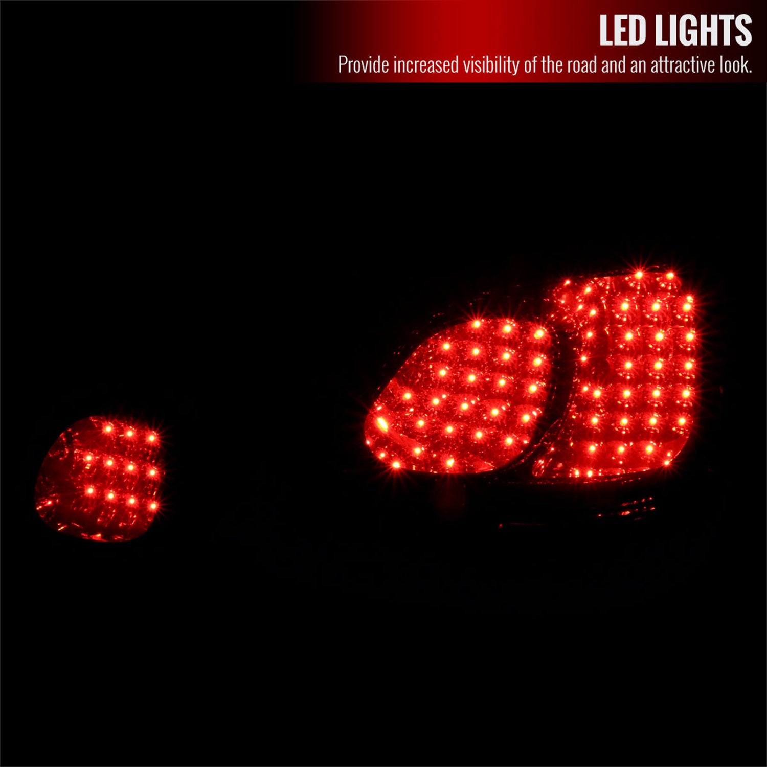 1998-2005 Lexus GS300/GS400/GS430 LED Tail & Trunk Lights Chrome/Red Smoke