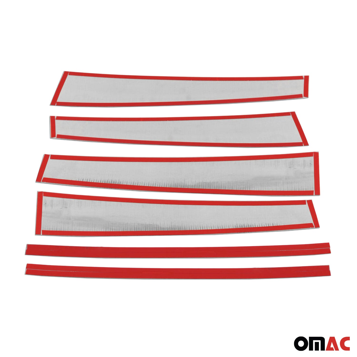 2008-2015 Land Rover LR2 Window B Pillar Posts Door Trim Stainless Steel Silver 6x