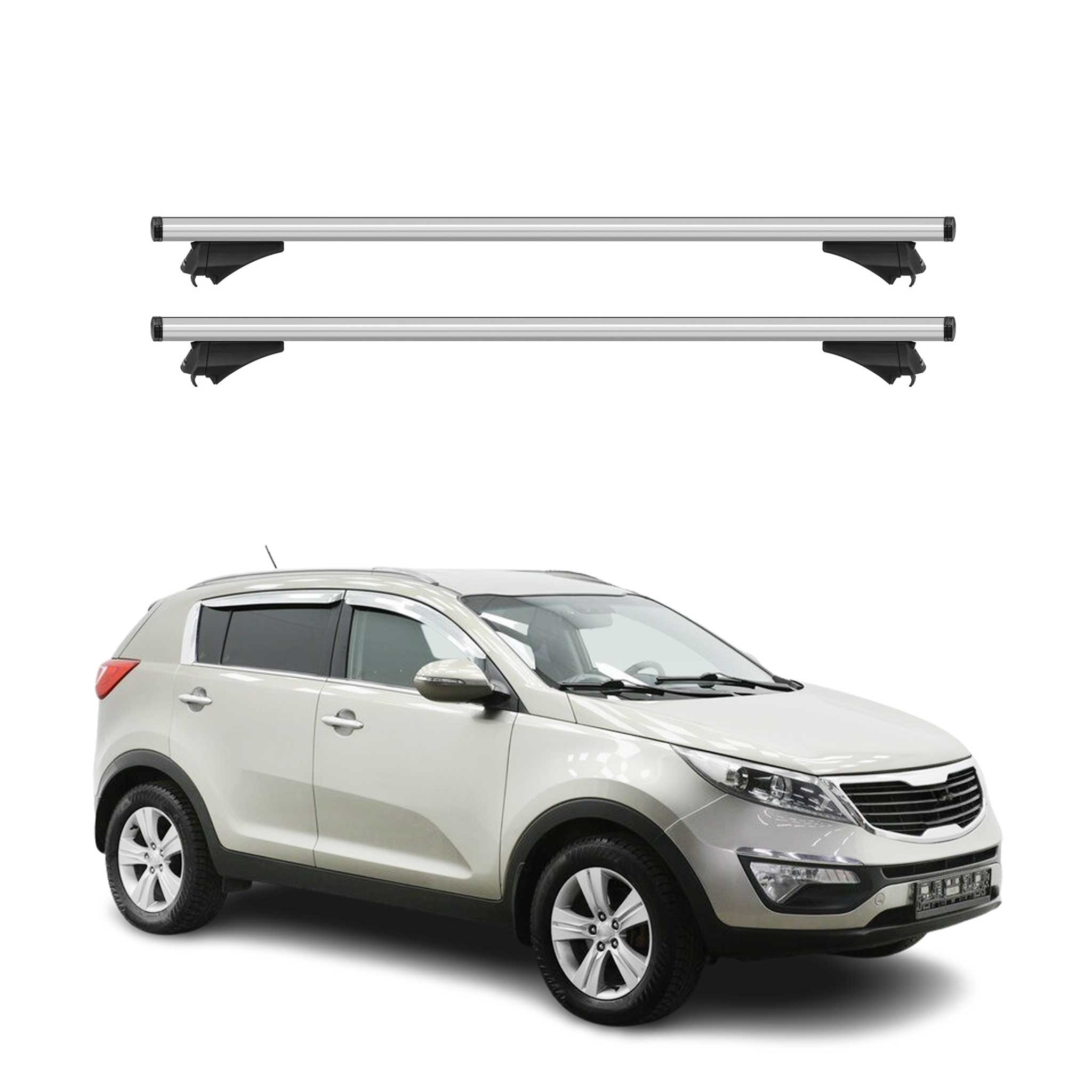 2011-2014 Kia Sportage Roof Rack Cross Bars Silver