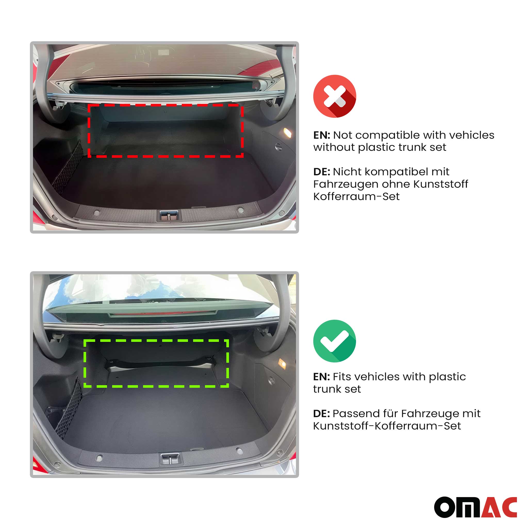 2015-2021 Mercedes C Class W205 Sedan Cargo Liner Trunk Mat All Weather