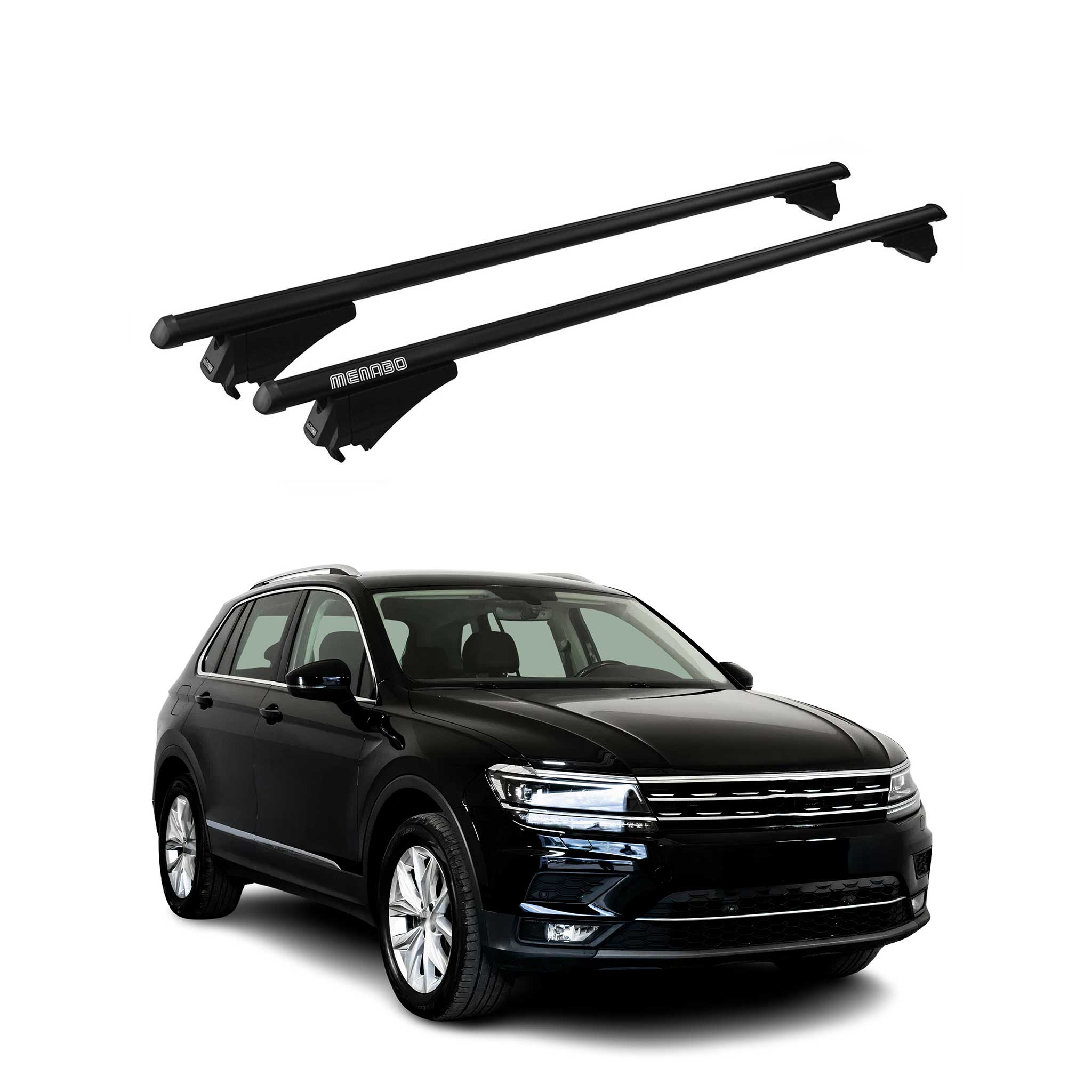 2019-2024 VW Tiguan R-Line Roof Rack Cross Bars Black