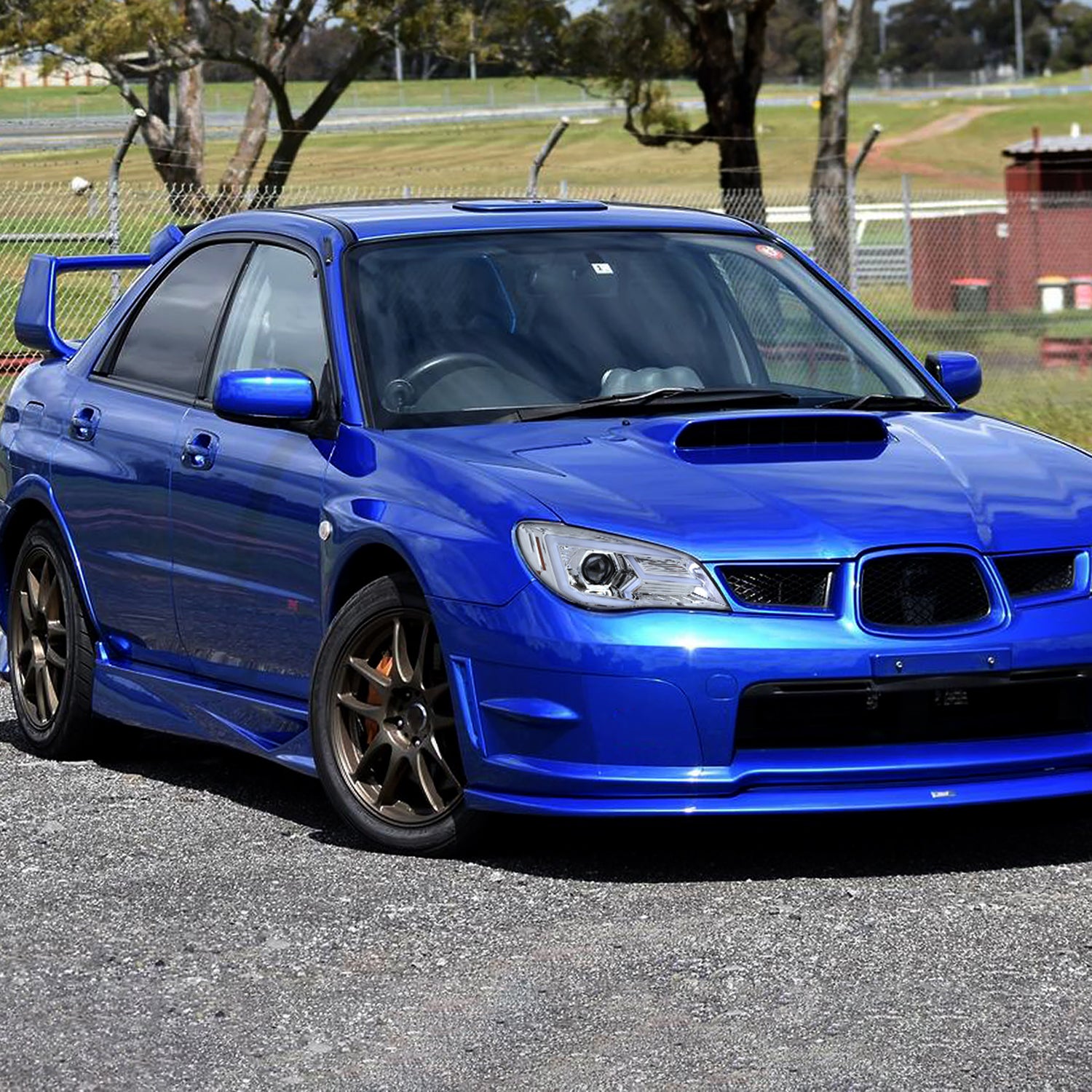 2006-2007 Subaru Impreza WRX STI LED Bar Signal Projector Headlights Chrome