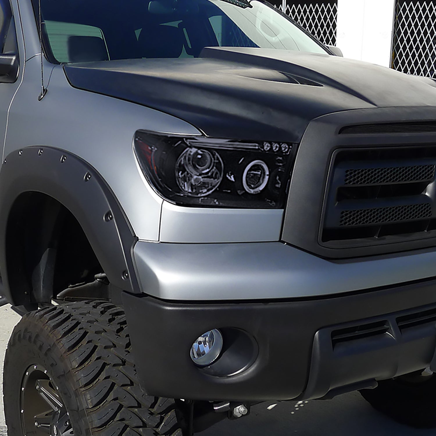 2007-2013 Toyota Tundra/ 08-2017 Sequoia Single Halo Projector Headlights Smoke